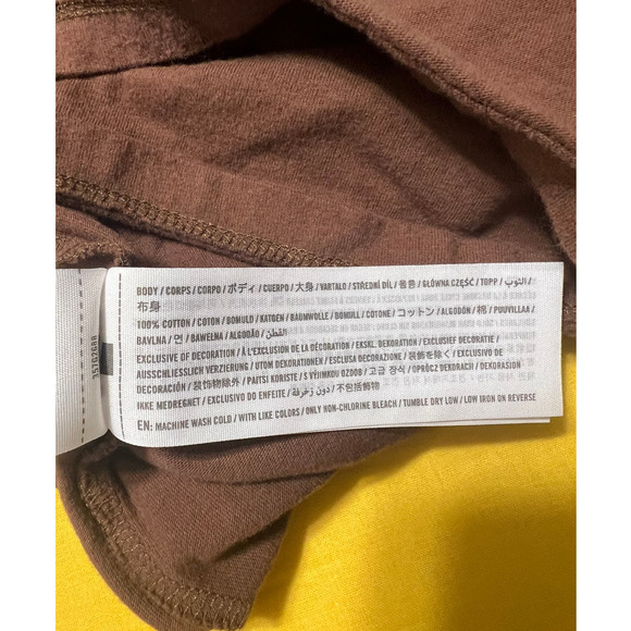 Hollister Brown Crew Neck Cotton Graphic T-Shirt Size M - Picture 4 of 5